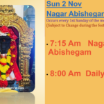 Sun 2nd Nov – Nagar Abishegam